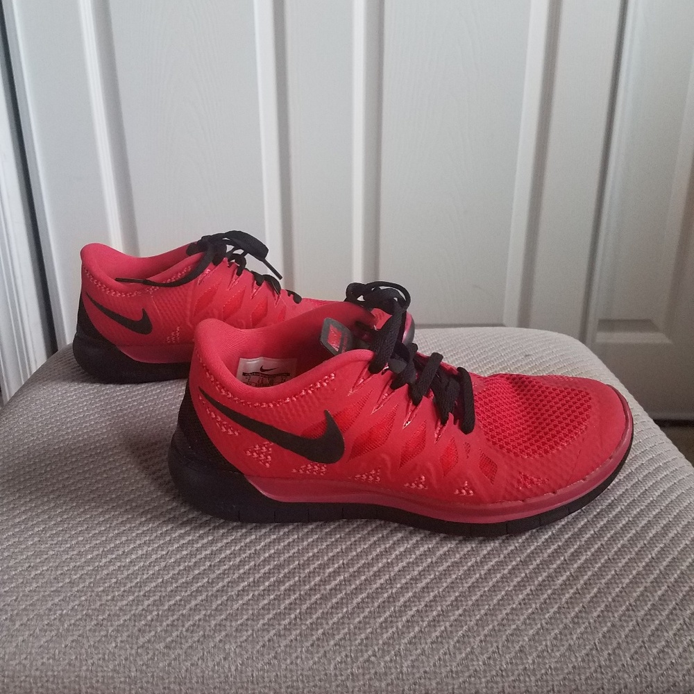 Red nike shoes